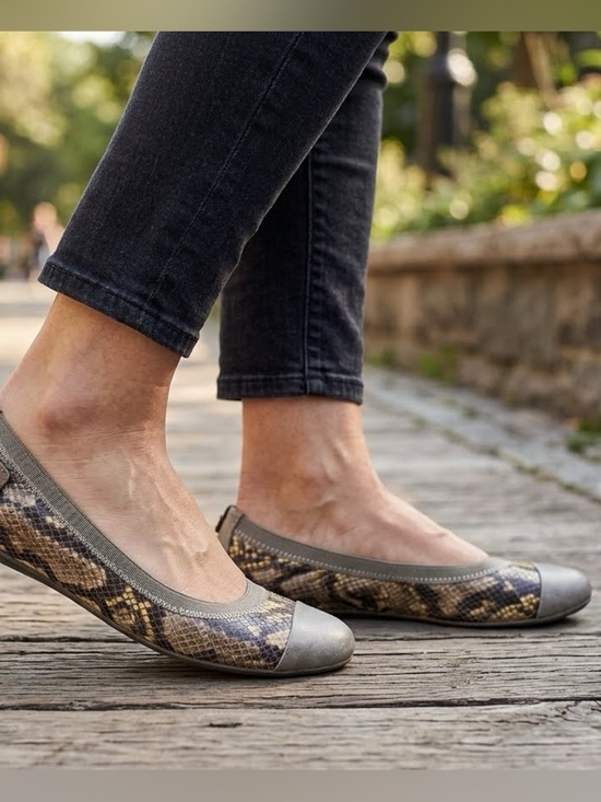 RUDSAK Shoes - Rudsak Snakeskin Leather Ballet Shoe